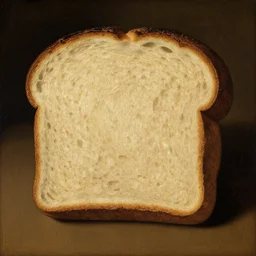 a renaissance painting of a slice of bread