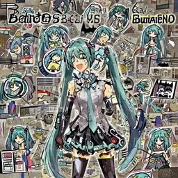 Hatsune Miku VS batman movie poster