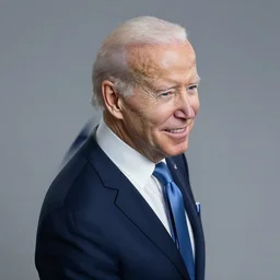 portrait of joe biden, smiling down from above turning slightly away, looking to the right, artstation winner by victo ngai, kilian eng and by jake parker vibrant colors, winning - award masterpiece, fantastically gaudy, aesthetic octane render, 8 k hd resolution