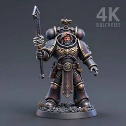 8 0 mm resin detailed miniature of a warhammer 4 0 k futuristic hobbit, product introduction photos, 4 k, full body,
