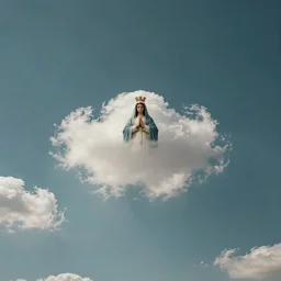 wide angle sky with 5 0 0 0 8 0 8 0 8 0 0 0 0 0 0 virgin mary cloud in center