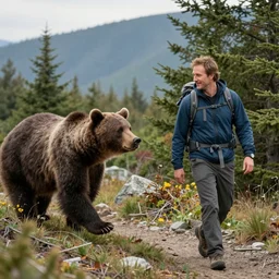 Jordan B Peterson, Hiking in appalachia, chased by a bear