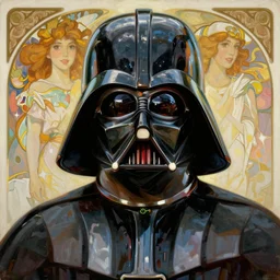 darth vader, portrait painting by john singer sargent, scott burdick, richard schmid, studio ghibli, loish, alphonse mucha, fashion photography