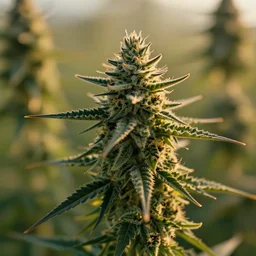 close up of weed plant, cinematic look, god lighting, 4 k