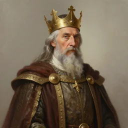 portrait of a medieval old king, elegant, highly detailed, digital painting, art by victo ngai, 8 k
