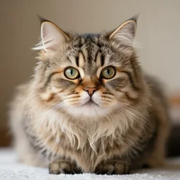 a persian chinchilla tiger cat