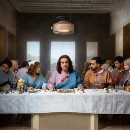 Danny DeVito as Jesus in the last supper