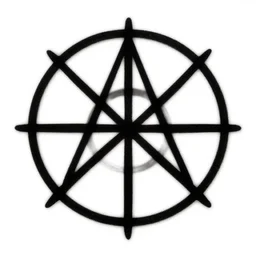 simple necromancy symbol. clip art