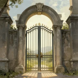 the gates of heaven. concept art.