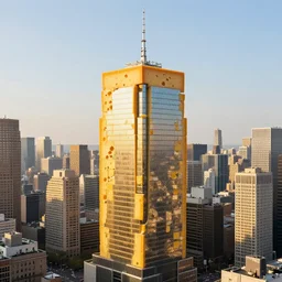 a picture of skyscraper made of cheese, urban city, realistic