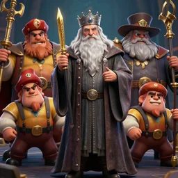 professor dumbledor, clash royal style characters, unreal engine 5, octane render, detailed, brawl stars, cinematografic, cinema 4 d, artstation trending