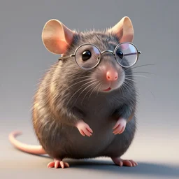 an anthropomorphic rat resembling a man wearing glasses, highly detailed, unreal engine 5 highly rendered, intricate lines, radiant lighting