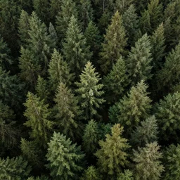 bird view of a forest