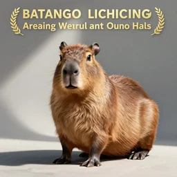a digital painting of an anthropomorphic capybara