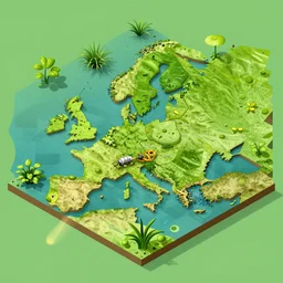 weeds, isometric view, isometric map by sid meier's civilization vi, by craig mullins by jakub rozalski