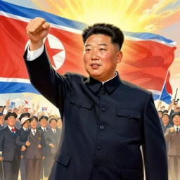 north korea is the best country where the sun always shines on juche and kim jong - un leads the korean people into a bright communist future bosch - inspired