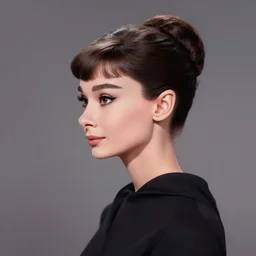 side profile centered painted portrait, Audrey Hepburn as a wind sorcerer, D&D, cell-shaded, matte painting concept art, bright backlit, official fanart, 4k, Pinterest, by Alphonse Mucha - H 704