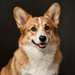 historic portrait of the royal Corgi queen