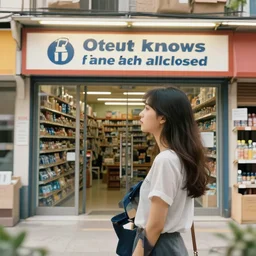 when she gets there she knows, if the stores are all closed,, high quality rendering,