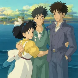 ocean, in the style of studio ghibli, j. c. leyendecker, greg rutkowski, artgerm