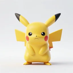 sad, pokemon, pouting, 3 d figurine, white backdrop, well lit, octane render, 8 k, high resolution,