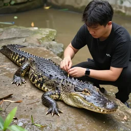 photo of a youtuber unboxing a real aligatore