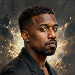 Portrait of Kanye West as Homelander,  amazing splashscreen artwork, splash art, head slightly tilted, natural light, elegant, intricate, fantasy, atmospheric lighting, cinematic, matte painting, by Greg rutkowski