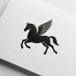 a elegant simple logo containing a winged pegasus. the logo belongs to a large billion dollar hedge fund. from 9 9 designs