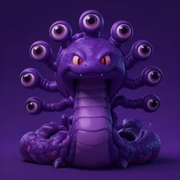 a giant evil spiral centipede monster, snake having multiple eyes, violet dark theme, front full view, artstation, orthographic, hd, 8 k, sharp high quality artwork in style of greg rutkowski, concept art, blizzard warcraft artwork, hearthstone card artwork