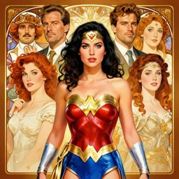 portrait of Lynda Carter as wonder woman tv show by Stanley Artgerm Lau , greg rutkowski, thomas kindkade, alphonse mucha, loish, norman rockwell. Trending on artstation rule of thirds detailed illustration hd 4k