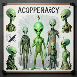aliens creating a conspiracy board to describe how crazy humans are