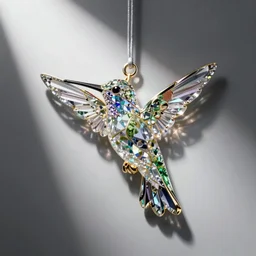 hummingbird ornament made out of crystal