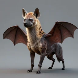 professional digital art of a bat hyena hybrid, part hyena part bat, stylized, high quality, hd, 4 k, 8 k, fantasy, greg rutkowski