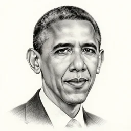 hyperrealistic pencil sketch portrait of Barack Obama