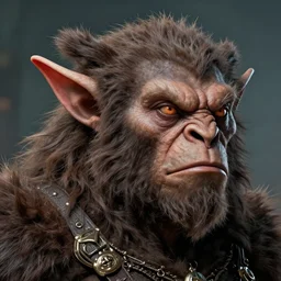 still from 3 0 0 of a head and shoulders action photo, male bugbear goblin barbarian, furry, d & d, high fantasy, by hr giger, facial detail, extremely detailed, comic book cover photo