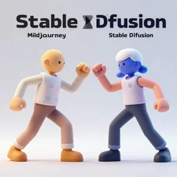 midjourney vs stable diffusion, fight