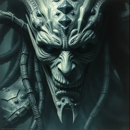 portrait of a borg by hr giger, greg rutkowski, luis royo and wayne barlowe, 8 k
