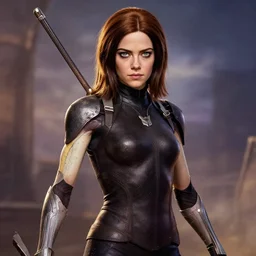 emma stone as alita in alita : battle angel, by magali villeneuve and william bouguereau, 4 k
