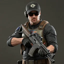 walter white as a rainbow six siege operator, 4 k, highly detailed
