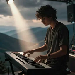 synthwave keyboardist
