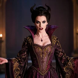 photograph of a vampire queen with ornate robes. extremely detailed. dslr. 3 5 mm 8 k