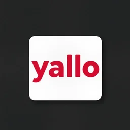 petrol colored logo for a telecommunication provider called yallo, 4 k,