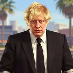 a picture of boris johnson in the style of gta san andreas