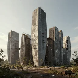 a beautiful photorealistic rendering of urbex abandoned nature industrial architecture megalith architecture city building by alvar aalto, tron futuristic, archdaily, wallpaper, highly detailed, trending on artstation.