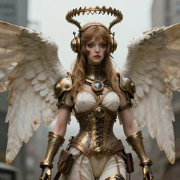steampunk angel, 8 k, shallow depth of field, 8 k, ultra high detail,