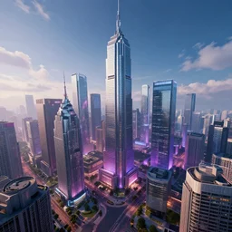 beautiful cyberpunk city