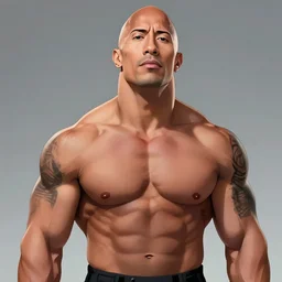 anime hero as a real guy named dwayne the rock johnson