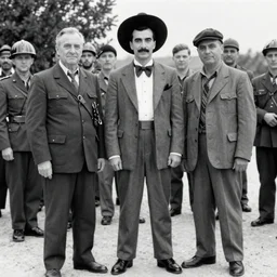 Borat in World War 2, old BW photo