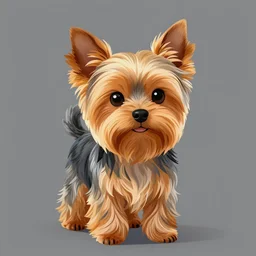 A cute president candidate yorkshire terrier, 30mm, by Noah Bradley trending on ArtStation, deviantart, high detail, stylized portrait