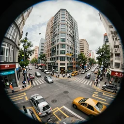 street view, utopian!!!!! ( ( ( ( ( bustling ) ) ) ) ), trending on artstation, fisheye!!! lens